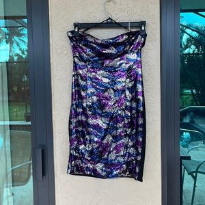 Ofgar lips mini sequin dress